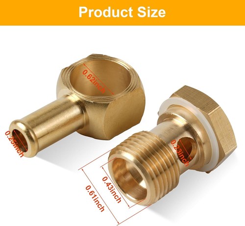 8089 Fuel Banjo Bolt and Inlet Fitting Kit For Edelbrock Square-Bore Carb For... - Picture 2 of 3