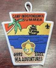 Heritage Reservation Camp Independence 30th Summer Keystone Button Hanger Patch
