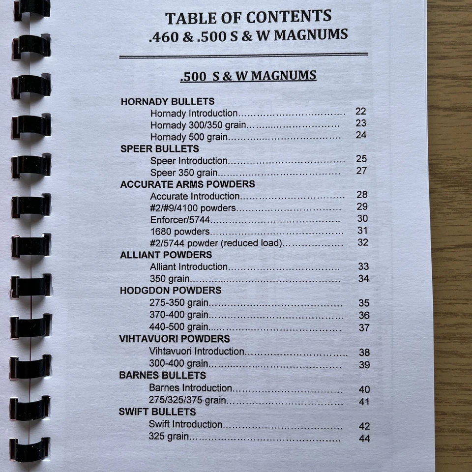EL MANUAL COMPLETO DE RECARGA PARA LOS MAGNUMS .460 Y .500 S & W, CARGA LIBROS EE. UU. Foto 3 de 3