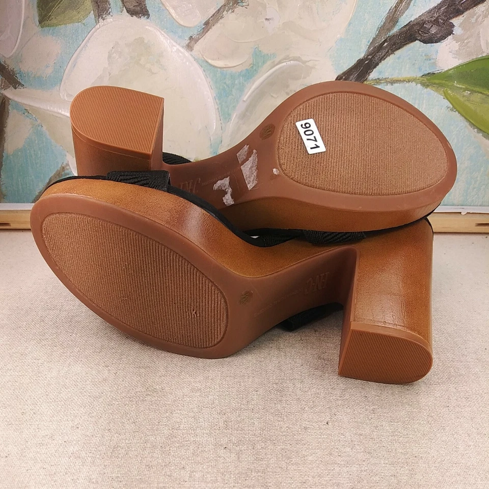 Zapatos para mujer INC sandalias tacón negro elástico talla 8 SKU#09071 Foto 4 de 4