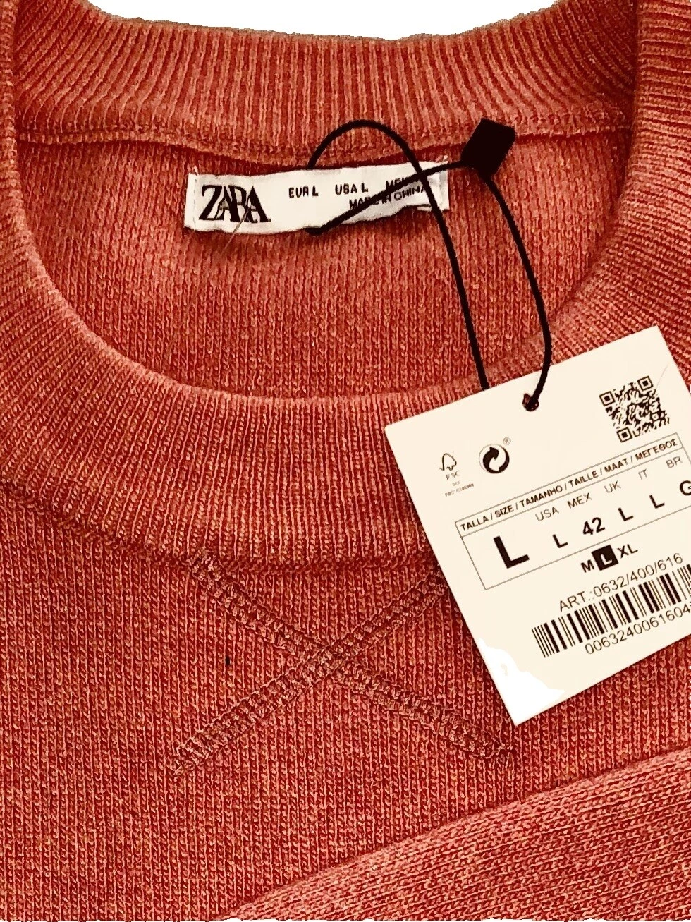 Cotton Regular Size XL Zara Sweaters for Men