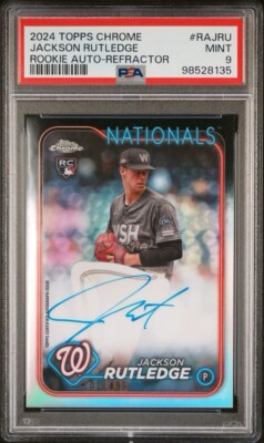 Jackson Rutledge Topps 2024 TOPPS CHROME JACKSON RUTLEDGE RC AUTO-REFRACTOR #RAJRU 101/499 ...