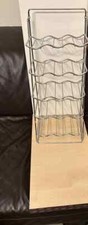 Heavy Chrome Wine Rack 5 Rows (can Be Wall Mounted) Ex Display 