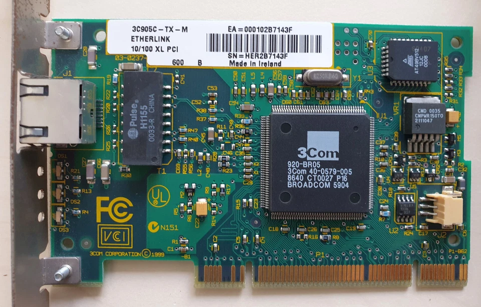 3COM Netzwerkkarte 3C905C-TX-M 10/100MBPS RJ45 PCI STANDARD PROFIL - Bild 2 von 4