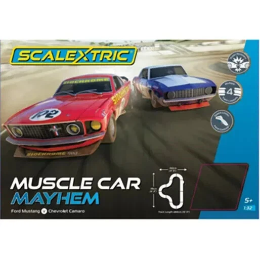 Scalextric C1449T Muscle Car Mayhem VS Camero 1:32 juego de carreras de coches tragamonedas