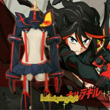 Costume cosplay KILL la KILL Ryuko Matoi blu rosso tuta da combattimento su misura 