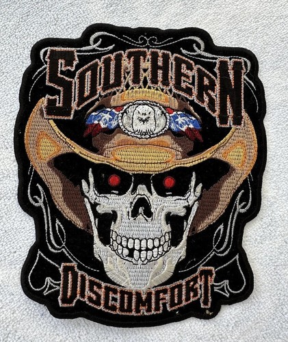 HALLOWEEN Cowboy Skull Southern Outlaw MC Biker Iron On Vest Jacket Patch LARGE
