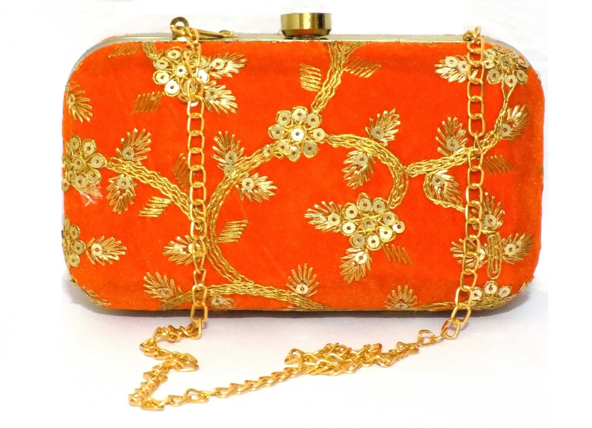 Light orange clutch bag sale
