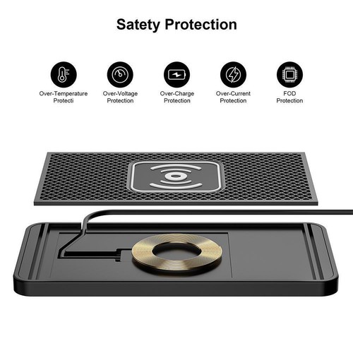 Wireless Car Charger Pad Charging Mat Fast Quick Charge Adapter Phone Fo G4L8 - Photo 14 sur 20