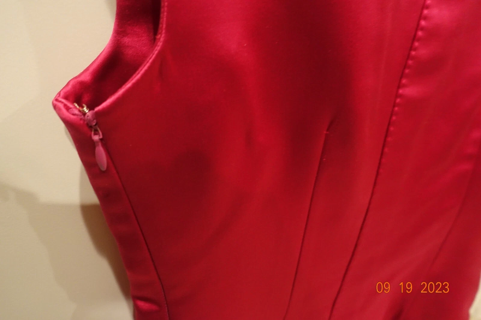 Alexander McQueen tunica seta fucsia It.46 senza maniche