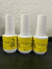 3 Gelixir Soak Off Gel No Wipe Top Coat 15ml 0.5oz