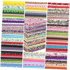 100 Pcs 8 x 8 Inch Cotton Fabric Bundle Pre Cut Quilt Squares Multi Color