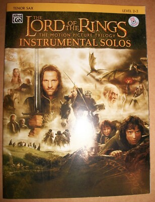 Lord of the Rings Instrumental Solos Tenor Sax 2004 Paperback has unused CD VG 