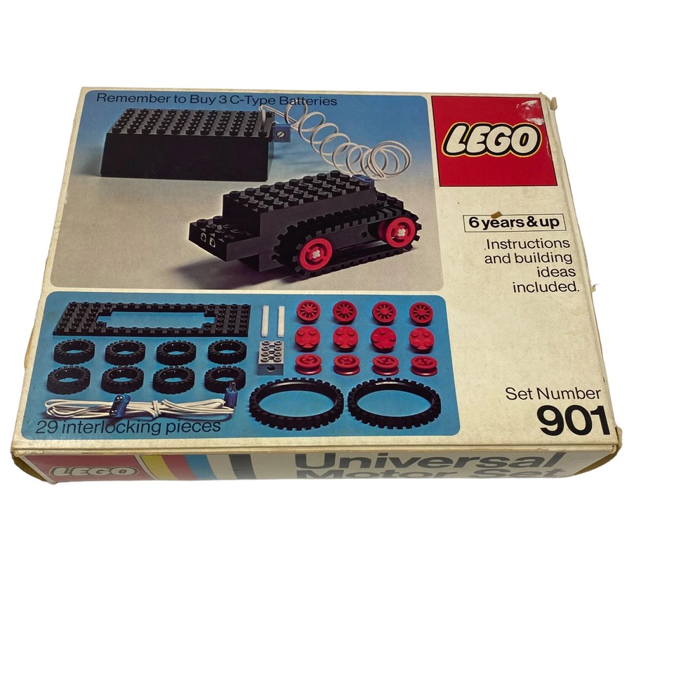 VTG 1970's LEGO UNIVERSAL MOTOR SET SET NUMBER 901 IN ORIGINAL BOX Near