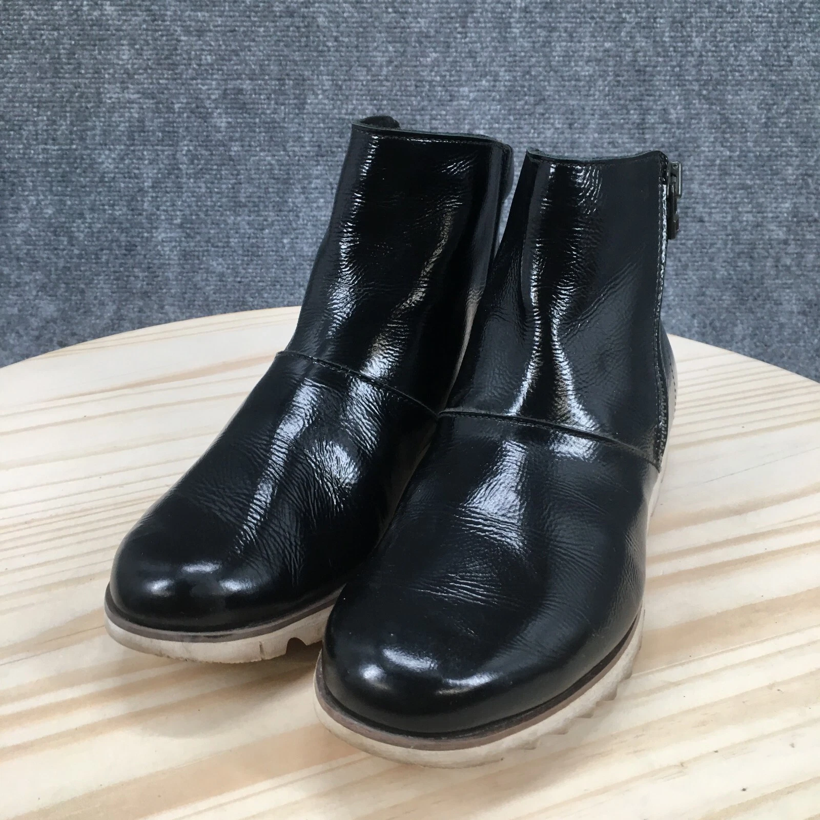 sorel harlow ankle booties casual comfort leather zipper boots