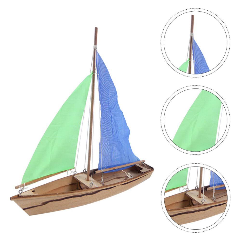 1pc 3d Wooden Sailboat Puzzle Boat Craft Kits Brain Teaser Sailboat