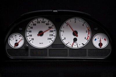 Tachoscheiben für BMW Tacho E39 Benzin od Diesel M5 Weiss ...