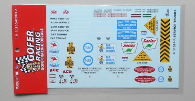 SERVICE PICKUP TOW TRUCK 1:24 1:25 GOFER RACING DECALS CAR MODEL DECO 11014 R