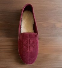 Tory Burch Cowley Slipper Quilted Suede Port Royal Size 6
