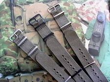 NATO G10 ® Khaki Green HD nylon Military PVD watch band RAF strap bond IW SUISSE