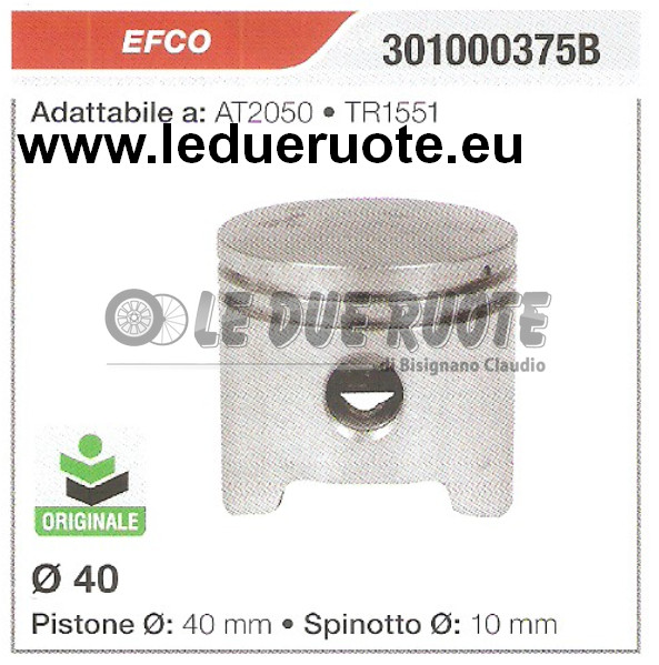 Ricambio Pistone Efco Originale 301000375B per Trivella TR1551 Ø 40