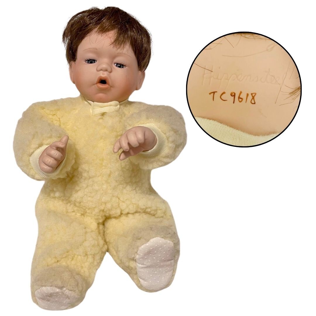 Vintage Kathy Barry Hippensiteel Child Marked TC9618 Ashton Drake Porcelain Doll