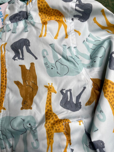 NWT 2t 3t 4t rain coat windbreaker giraffes monkey bears elephants jungle safari - Bild 4 von 5