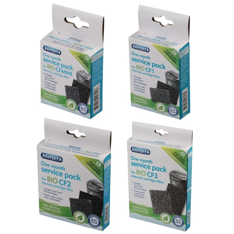 Interpet Cartridge Filter Service Pack Bio Mini CF1 CF2 CF3 Aquarium Media Fish - Image 2 of 4