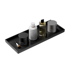 Mriluvy 15" ABS Vanity Bathroom Tray Countertop Organizer Black