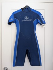 Quiksilver youth shorty wetsuit Sz X-small Blue