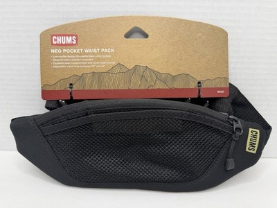 CHUMS Neo Pocket Black Water Resistant Low Pro Waist Crossbody Pack P64