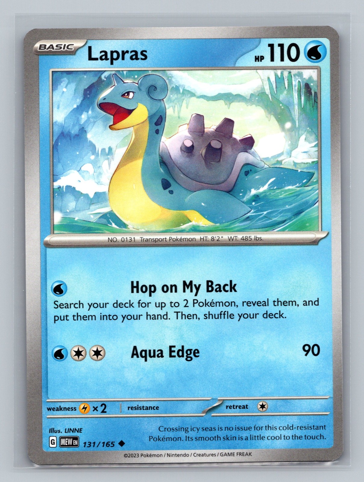 Pokémon TCG #131/165 Lapras SV: Scarlet & Violet 151 Normal Near Mint