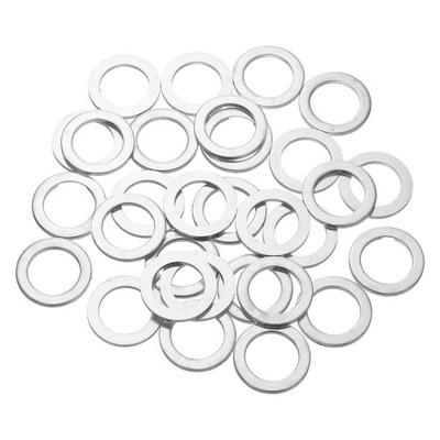 #ad 50Pcs Aluminum Flat Washer 12 x 18 x 1.5mm Seal Gaskets Flat Ring Silver $16.18