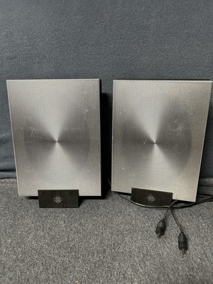 2x Vintage Telefunken HiFi-Boxen   Silbernes Metall-Design   70s Retro Pur!