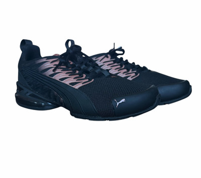 Puma Voltaic Evo Running Shoes Womens Size 7 Black Mesh Rose Gold Sneaker