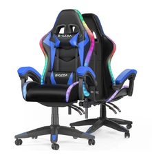 Ergonomic PU Gaming Chair With RGB LED Light High Back Office Chair Headrest