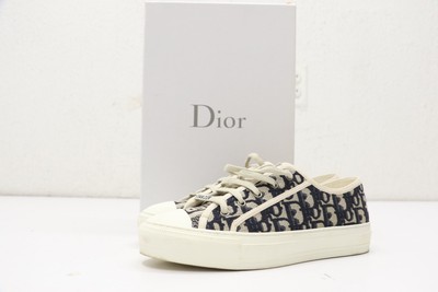Dior Walk'n'Dior Deep Blue Dior Oblique Embroidered Sneaker Size 9 US/39 EU