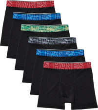 Boys Performance Tween Boxer Briefs Underwear, Assorted Prints Solids, 6-Pack