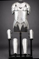Handmade Steel Female Armor Set, Renaissance LARP Costume