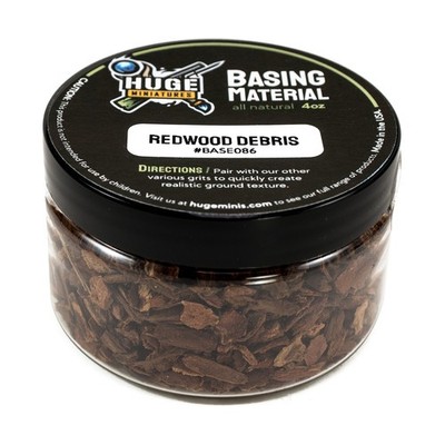 Huge Miniatures Basing Supply Basing Grit - Redwood Debris New