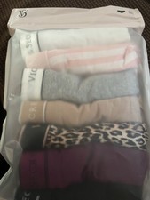 Victoria Secret 7 PACK Hiphugger Bikini Panty Lot Women's XL Cotton Logo NWT