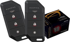 Avital 3100L Keyless Entry Alarm 1-Way Security System w/ Siren 2 Remotes