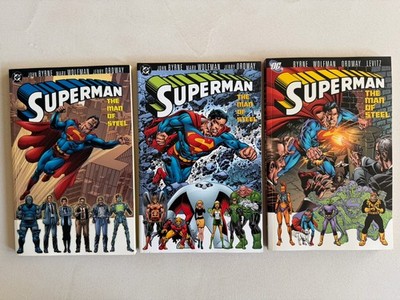 DC Superman Man of Steel by John Byrne 3 TBP Lot Vol 2 3 4 G2U