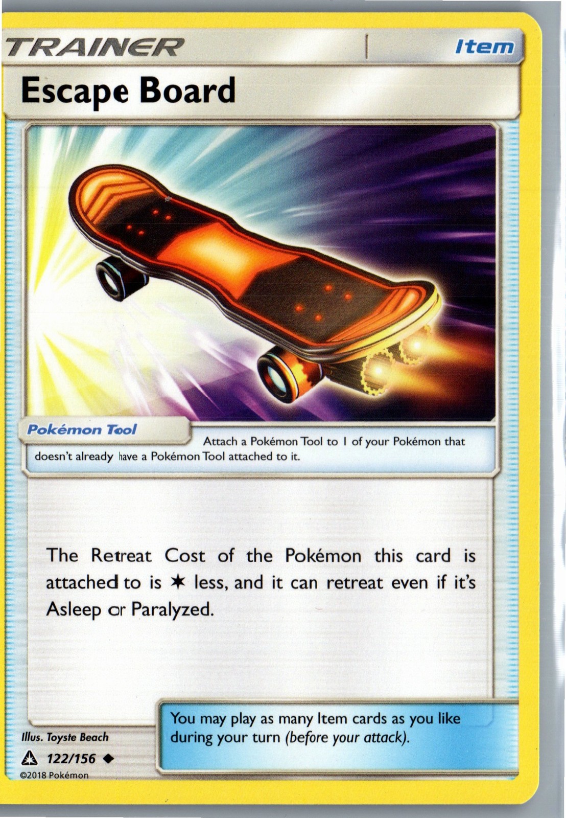 Escape Board Ultra Prism 122/156 Pokemon Card