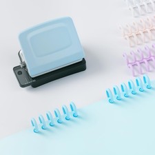 Spiral Binding Machine-Mini 6 Hole Puncher, DIY Creative Book Binder Machine for