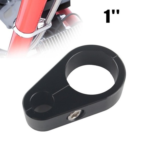 2PCS Brake Clutch Cable Wire Clamp Clip Fit Harley 1-1/4" Handlebar Chrome