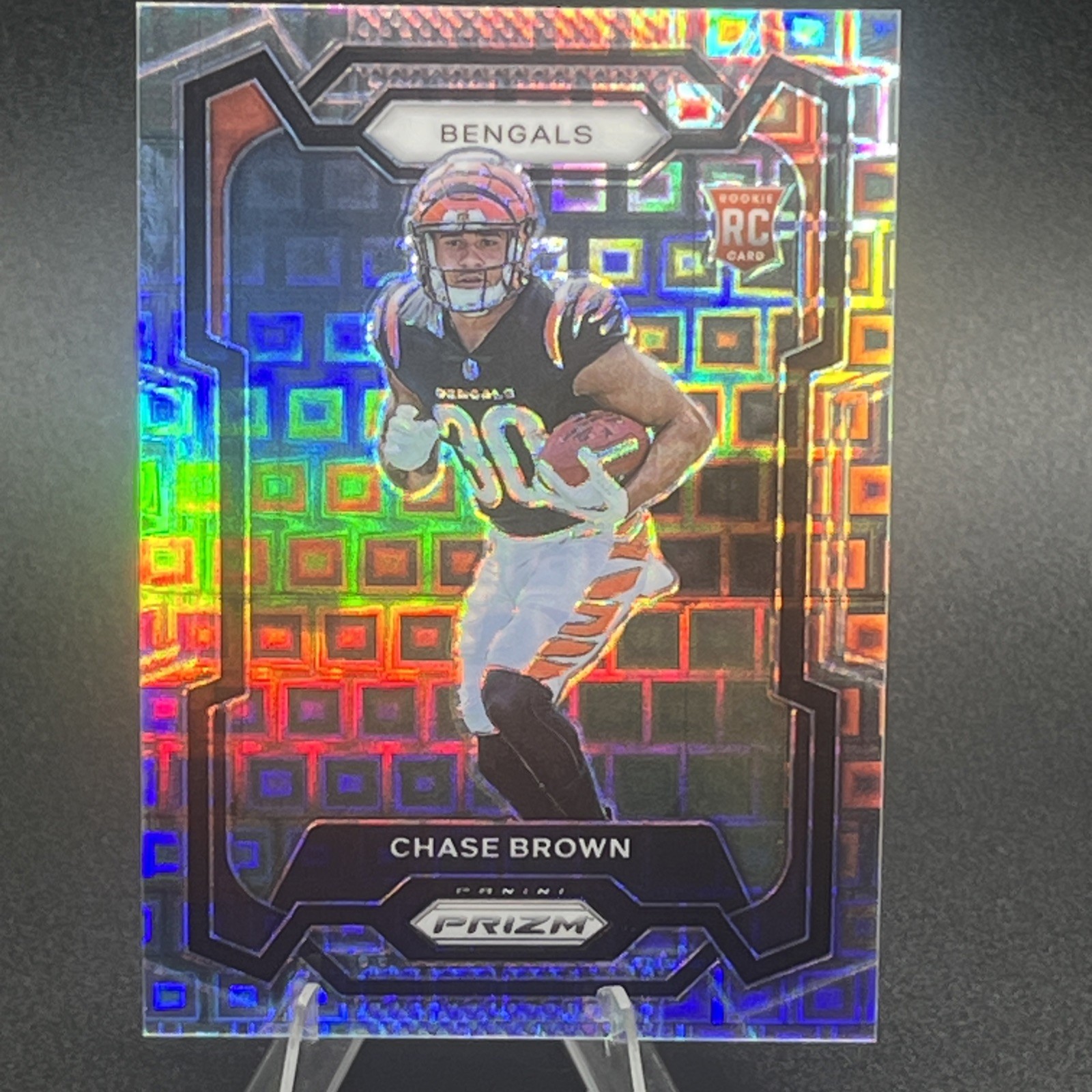 Chase Brown 2023 Panini Prizm Pandora /400 #318 Rookie RC Cincinnati Bengals