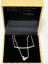 Disney Mickey Mouse Silver Layered Necklace Limited Edition New with Box