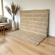 Weiß & Indisch Marokkanischer Teppich Berber Streifen Wollteppich Handgewebt ...