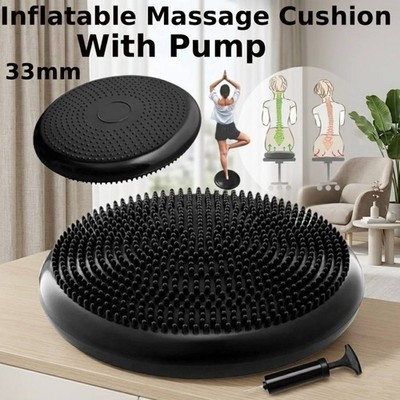 33CM NEU Stabilitätsscheibe Balance Pad Wackeln Reha Kissen Knöchel Knie Brett & Pumpe